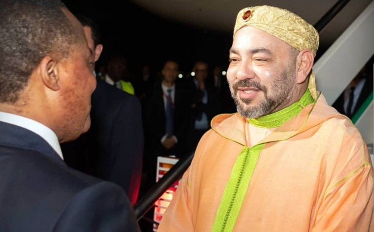 لحظة وصول الملك إلى برازفيل