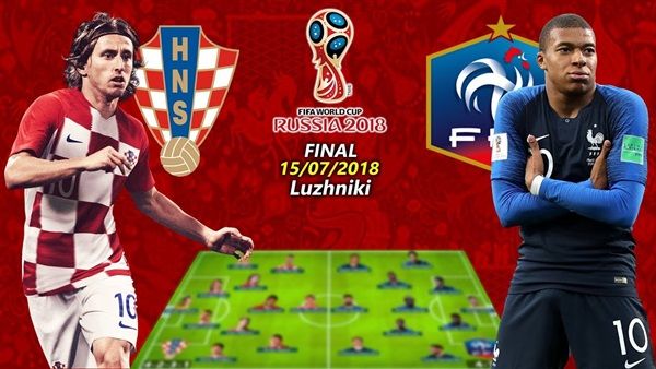 عاجل.. التشكيلة الرسمية لنهائي كأس العالم