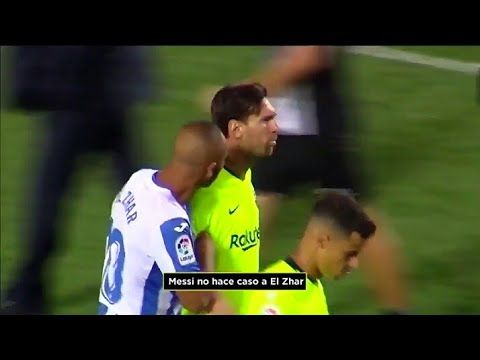ميسي يرفض تبديل قميصه مع نبيل الزهر في مباراة برشلونة (فيديو)
