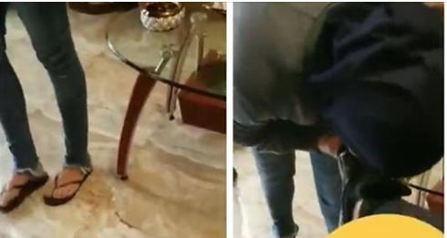 فيديو صادم لـ”ضابط” في الجيش اللبناني يجبر سيدة فقيرة على تقبيل قدم زوجته
