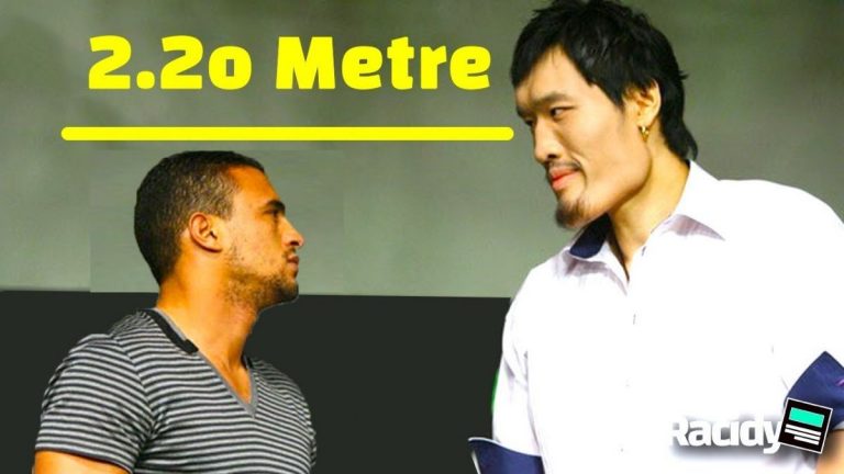 شاهد كيف كسر بدر هاري ضلع الوحش الكوري الذي يبلغ 2.20 متر!