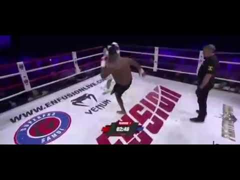 المغربي نِضال البشيري .. يحطم “الوحش” الهولندي الضخم بالضربة القاضية