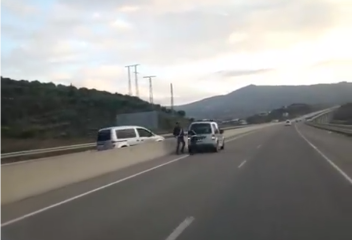 مطاردة هوليودية مثيرة لسيارة بالأوطوروت (فيديو)