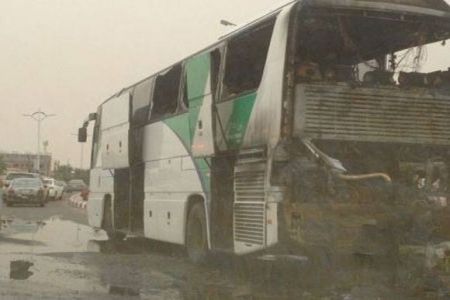 حافلة تفقد السيطرة وتجتاح كورنيش طنجة (فيديو)