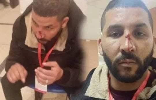 بدر بانون يعتدي على صحفي بعد مباراة الفتح