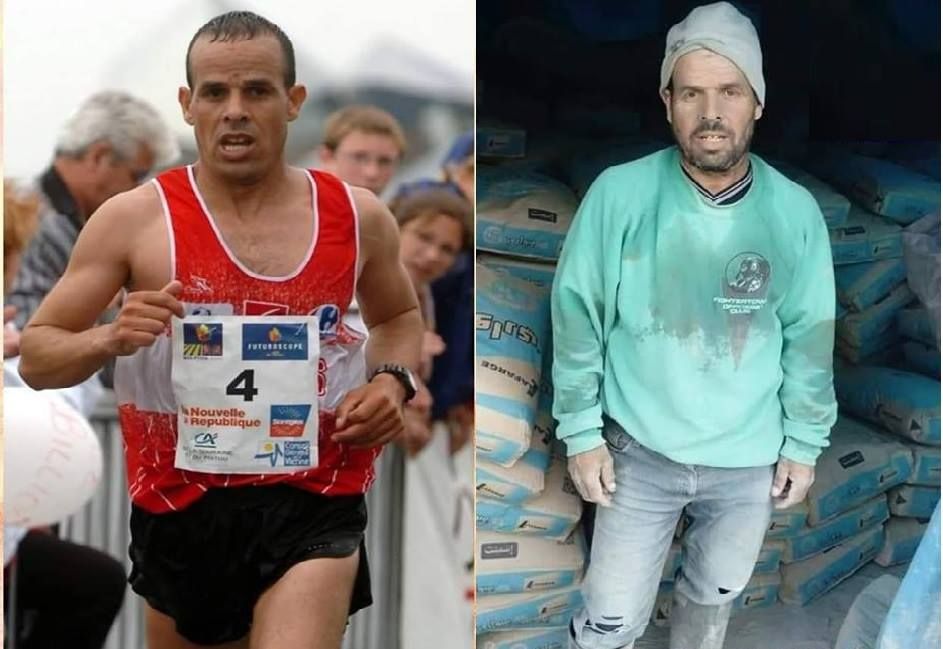 صوراً لعداء سابق يشتغل حمالاً لمواد البناء تثير استنكار النشطاء