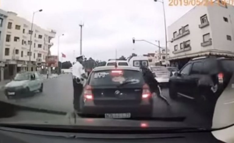 بالفيديو.. لص يسرق صاحب سيارة أثناء توقيفها من قبل شرطي