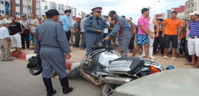 فيديو صادم  لدركي طنجة لحظة قتله دهسا
