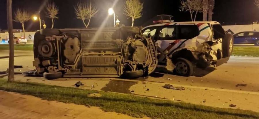 إصابات في تصادم سيارة الشرطة وسيارة خفيفة بتطوان (صور)