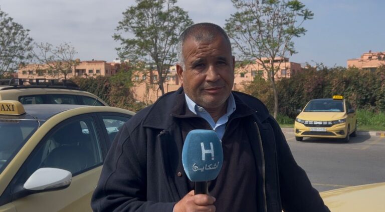 إحتجاجات السائقين المهنيين بمراكش