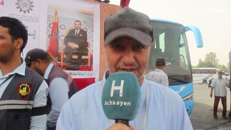إحتجاجات مستخدمي المحطة الطرقية بمراكش