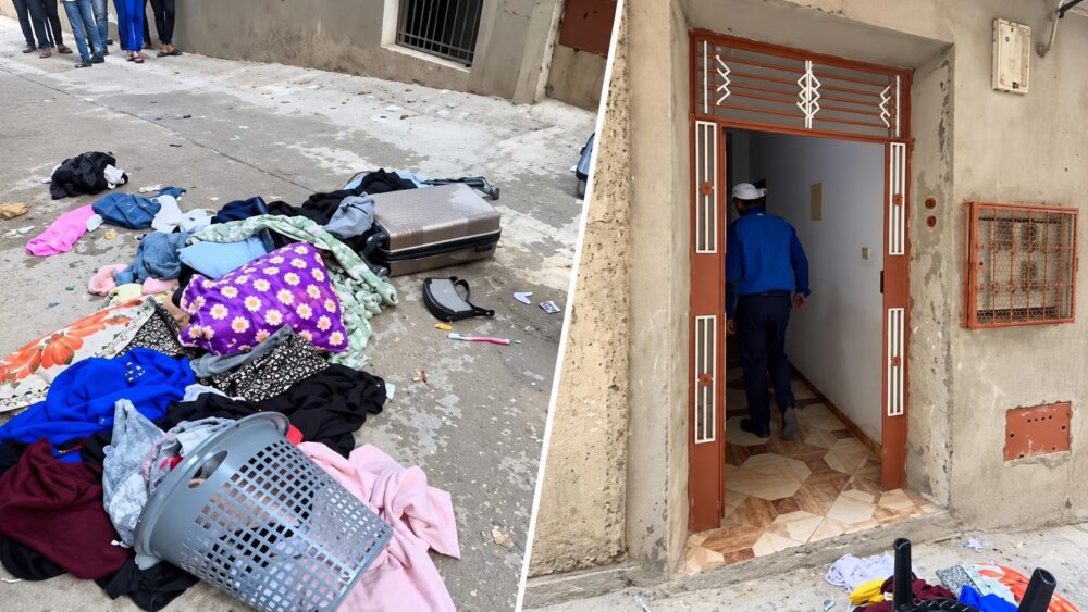 فيديو طرد شابتين من منزل تستأجرانه ورمي أمتعتهما في الشارع يستنفر أمن طنجة
