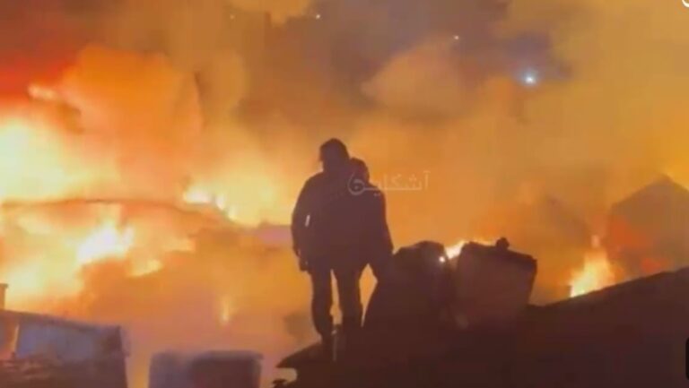 حريق مستودع بمدينة مراكش