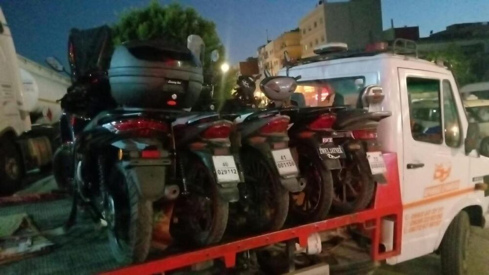 حملة أمنية واسعة بطنجة تستهدف الدراجات النارية المخالفة (صور)